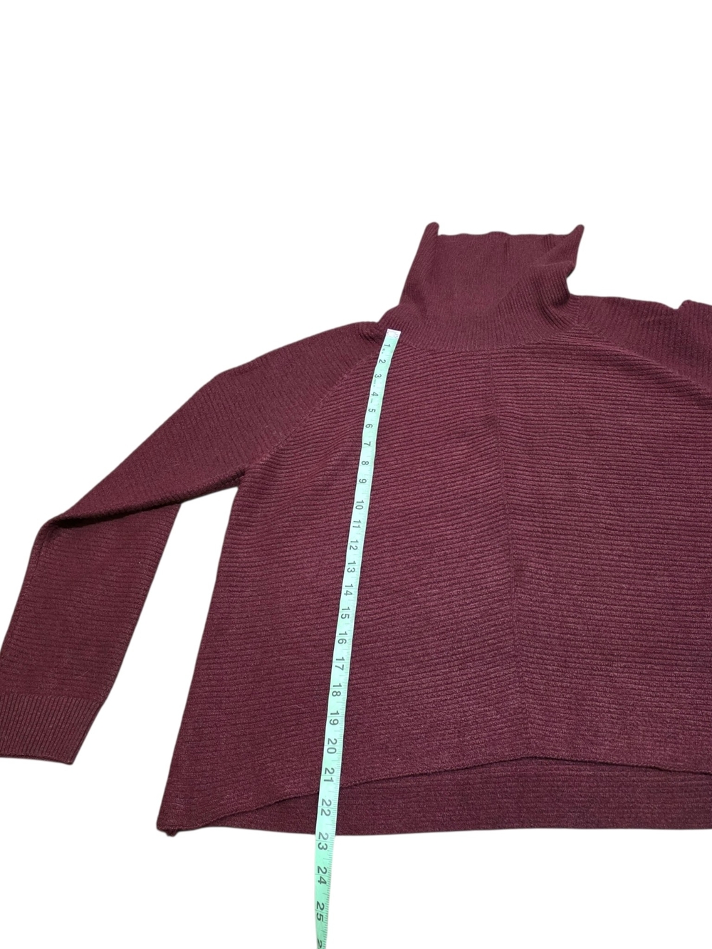 KÜHL Women's Burgundy Ribbed Turtleneck Sweater XL Oversized Cozy Knit Pullover - Picture 6 of 9